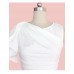 Women's Work Simple Bodycon Dress,Solid Round Neck Knee-length Short Sleeve Blue / Red / White / Black Polyester Summer