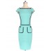  Women's Bodycon/Work Short Sleeve Dresses (Cotton Blend)